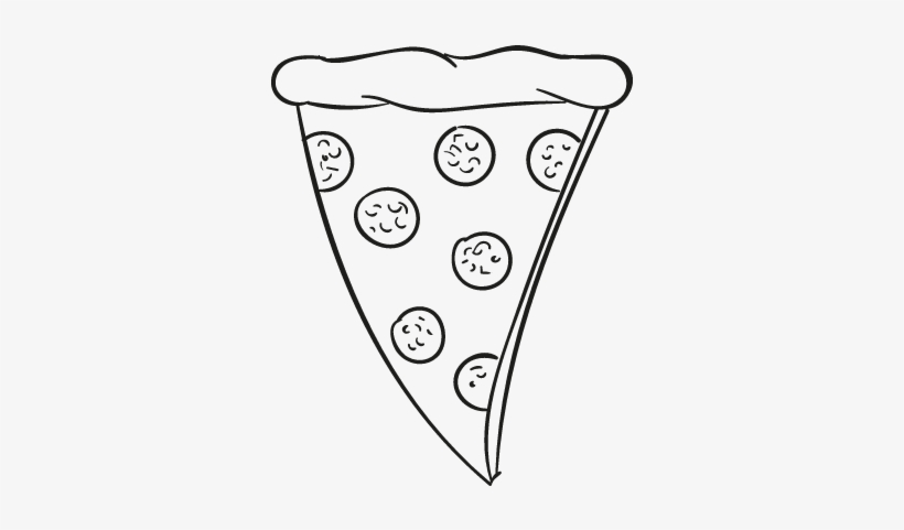 Nice Pepperoni Pizza Clipart Pepperoni Pizza Slice - Slice Of Pizza Outline, transparent png #575834