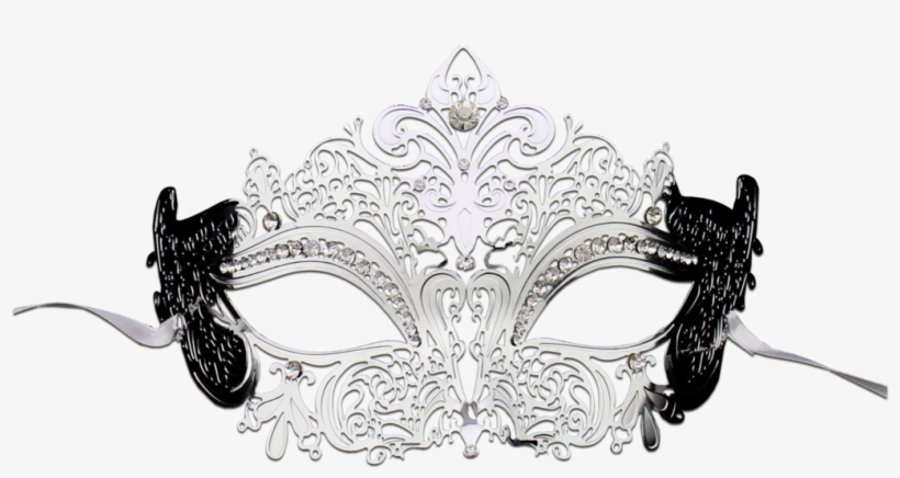 Silver Series Women's Laser Cut Metal Venetian Masquerade - Hagora, Women's Elegant Laser Cut Metal With Stones, transparent png #575835