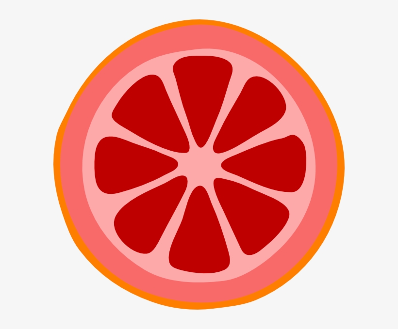 Blood Orange Slice Clip Art At Clker - Clip Art Lime Slice, transparent png #575909