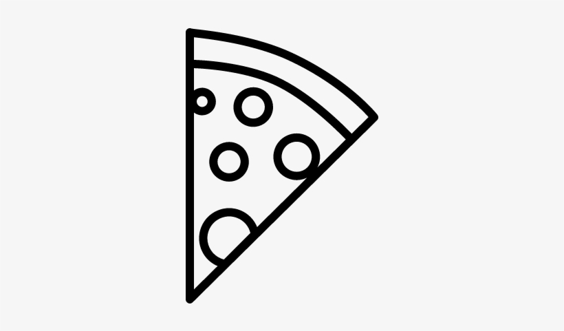 Pizza Slice Vector - Pizza Slice Black And White Vector, transparent png #576038