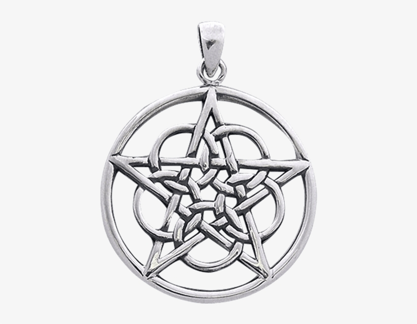 White Bronze Ringed Pentacle Pendant - Pendant, transparent png #576168