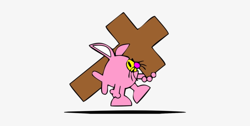 Easter Bunny Cross - Easter Bunny Carrying A Cross, transparent png #576208