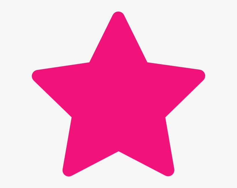 Pink Star Clip Art At Clker - Pink Star Clipart, transparent png #576538