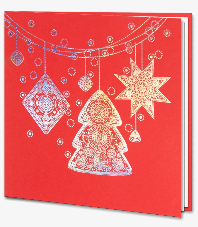 Holographic Foil Red Christmas Decorations - Christmas Day, transparent png #577304