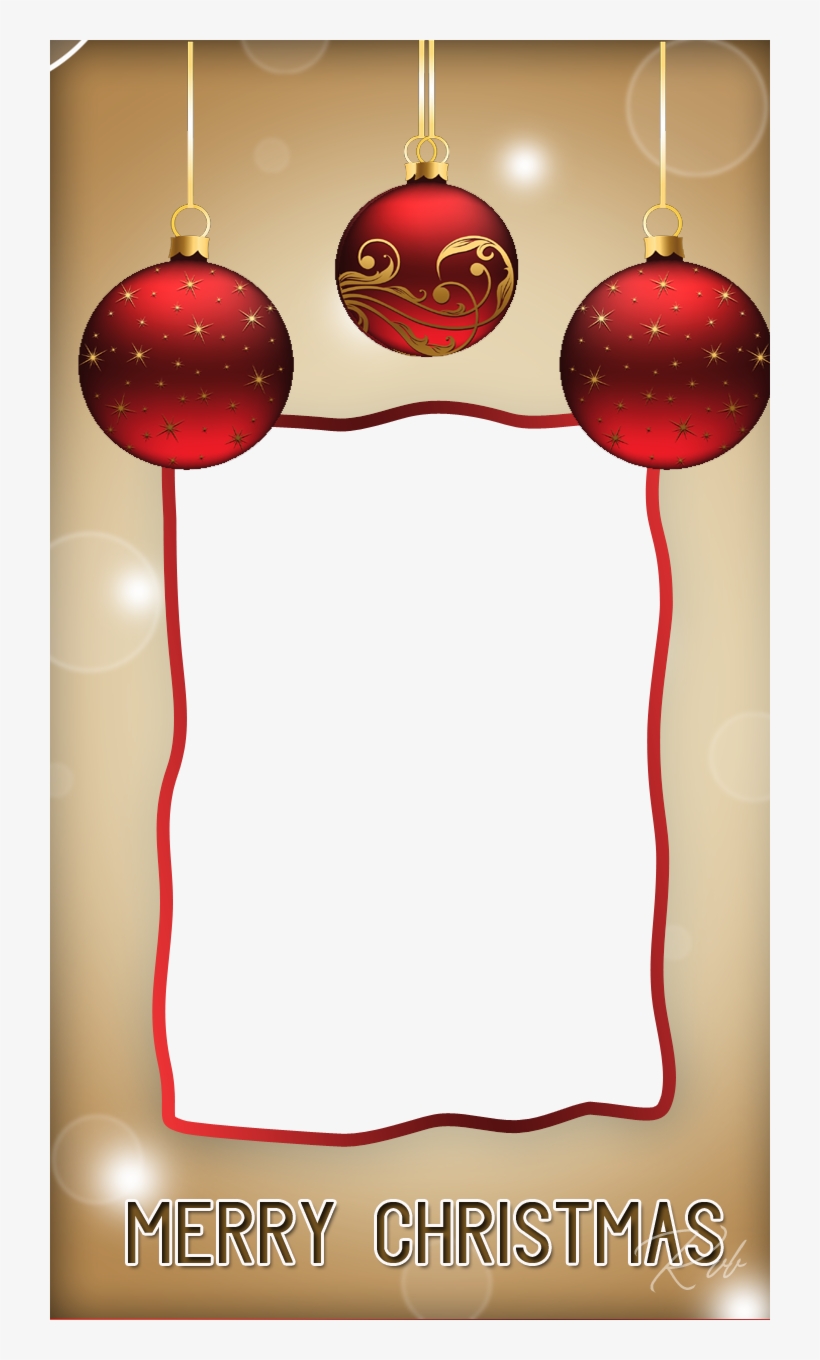 Christmas Frame With Red Christmas Ball - Transparent Christmas Photo Frame, transparent png #577406