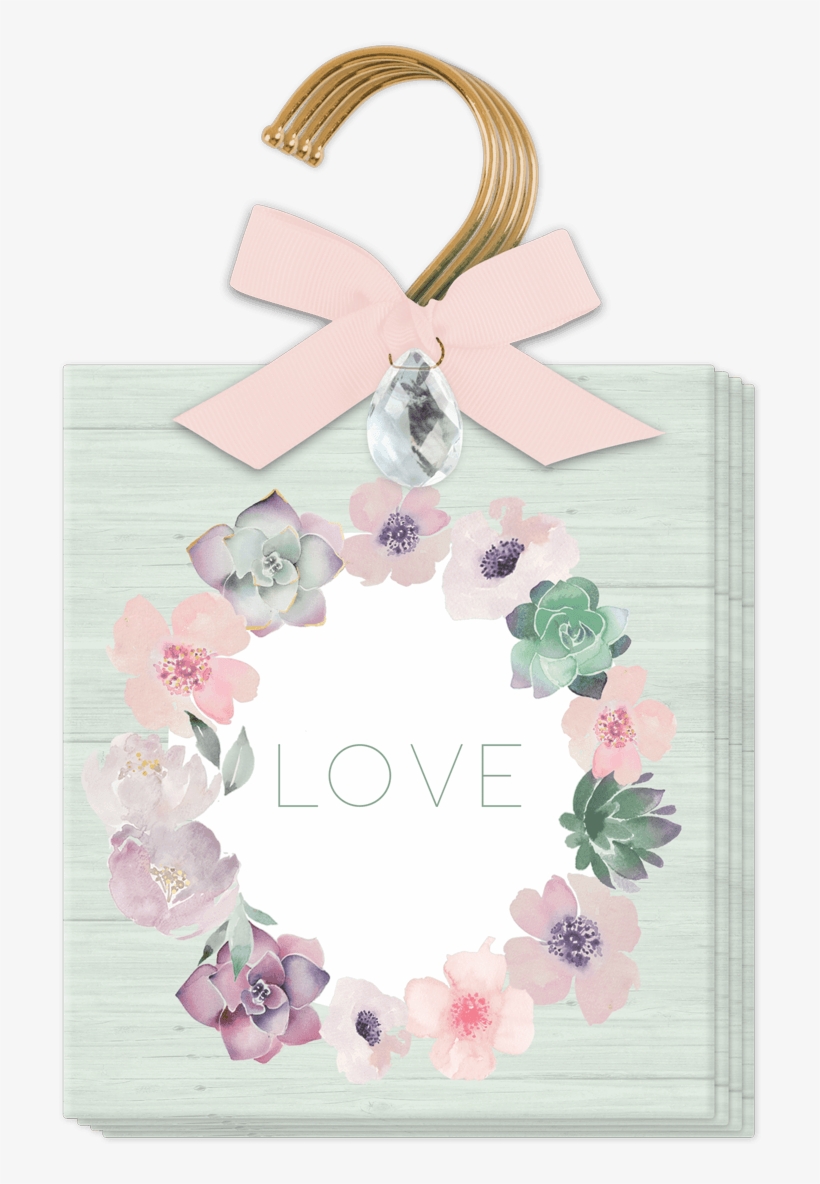 Floral Wreath Hook Fragrance Sachets - Rose, transparent png #577632