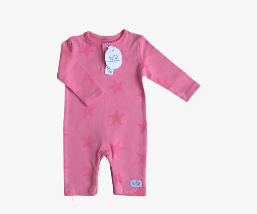 Pink Star Baby Body Suit - One-piece Garment, transparent png #577657