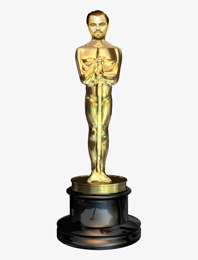 Oscar Award Trophy Png - Leonardo Di Caprio Oscar Png, transparent png #577684