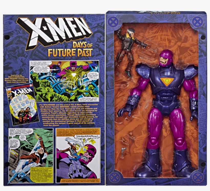 Hasbro's Latest Marvel Legends And Marvel Vintage Series - Marvel Legends Wolverine And Sentinel, transparent png #577706