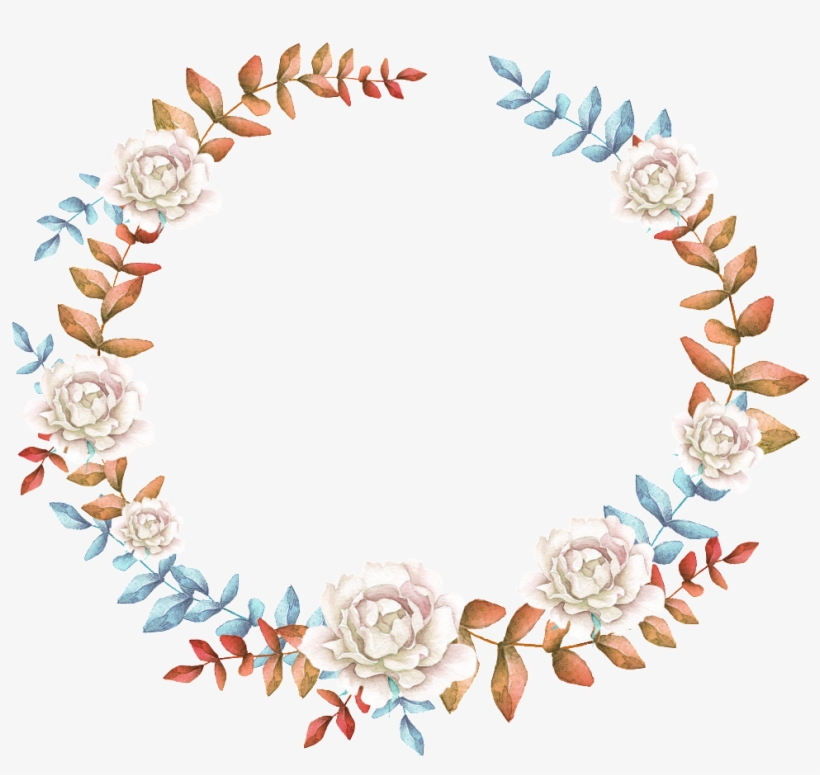 Leaf Wreath Png Transparent About Watercolor,green,autumn - Zazzle Bridesmaid Typography Watercolor Rose Wreath, transparent png #577845