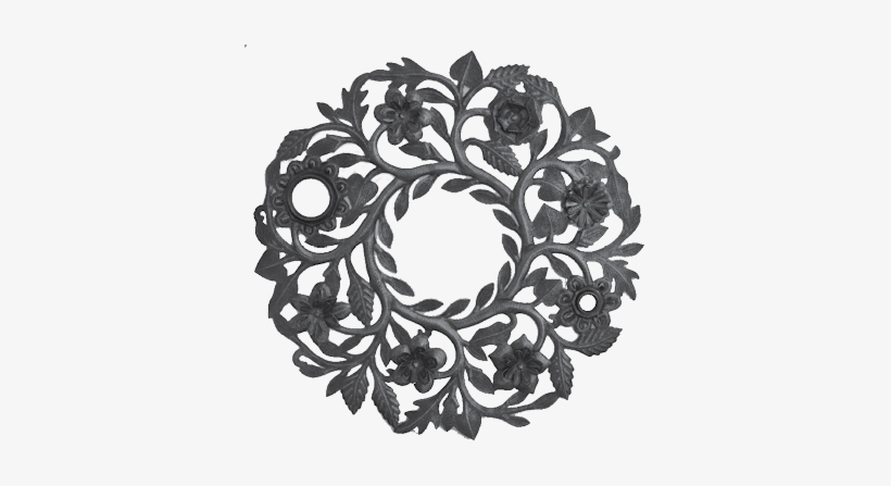 Lid Floral Wreath Metal Art - It's Cactus - Metal Art Haiti Haitian Metal Wall Art, transparent png #577979