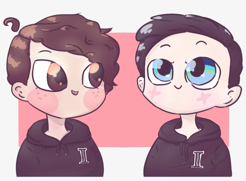 Behold, My First Dan And Phil Fanart - Digital Art, transparent png #578137