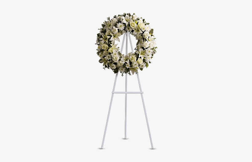 Serenity Wreath Standing Spray In Any Color - Funeral Arrangement Flowers San Jose, transparent png #578294