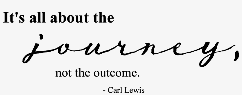 It's All About The Journey" Word-art Freebie - Whatever The Outcome, transparent png #578411