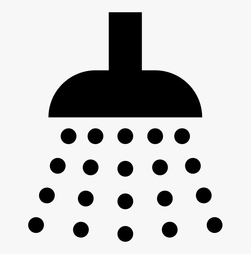 Shower With Water Droplets Vector - Douche Icon Png, transparent png #578518