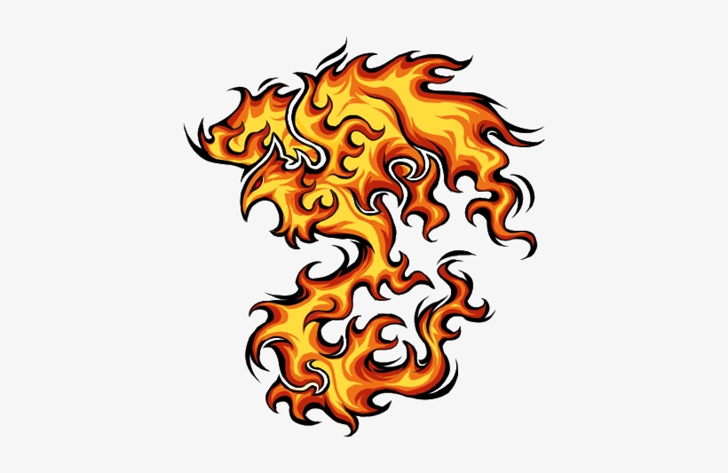 Fire Phoenix Tattoo Design - Fire Tattoo Transparent, transparent png #578776