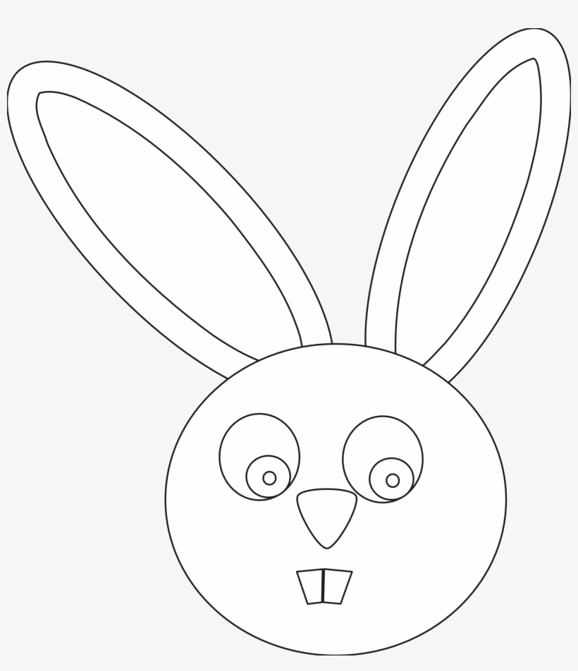 Rabbit Black White Line Art 1969px 274 - Domestic Rabbit, transparent png #579715
