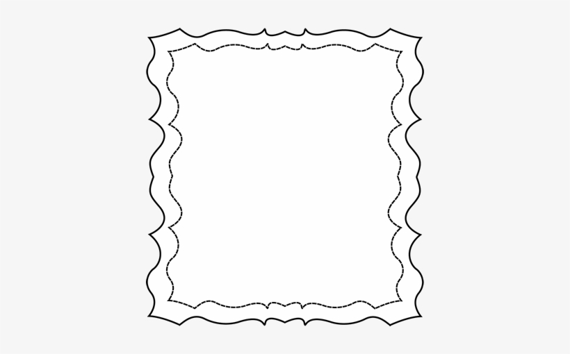 Awesome Squiggly Line Clipart Squiggly Border Clipart - Cute Frame Black And White, transparent png #579786
