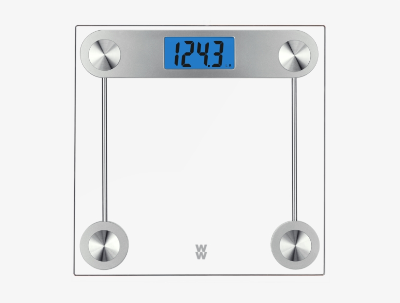 Digital Glass Scale With Blue Backlight Display - Conair Weight Watchers Ww26 Digital Glass Scale, transparent png #579899