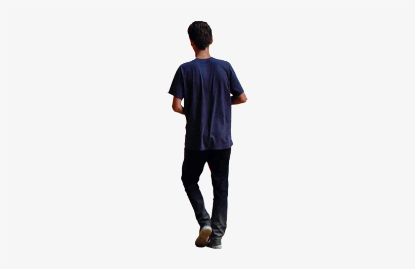 A Young Person Walking Down The Road In A Dark Blue - Exo Lay Png 2016, transparent png #579952