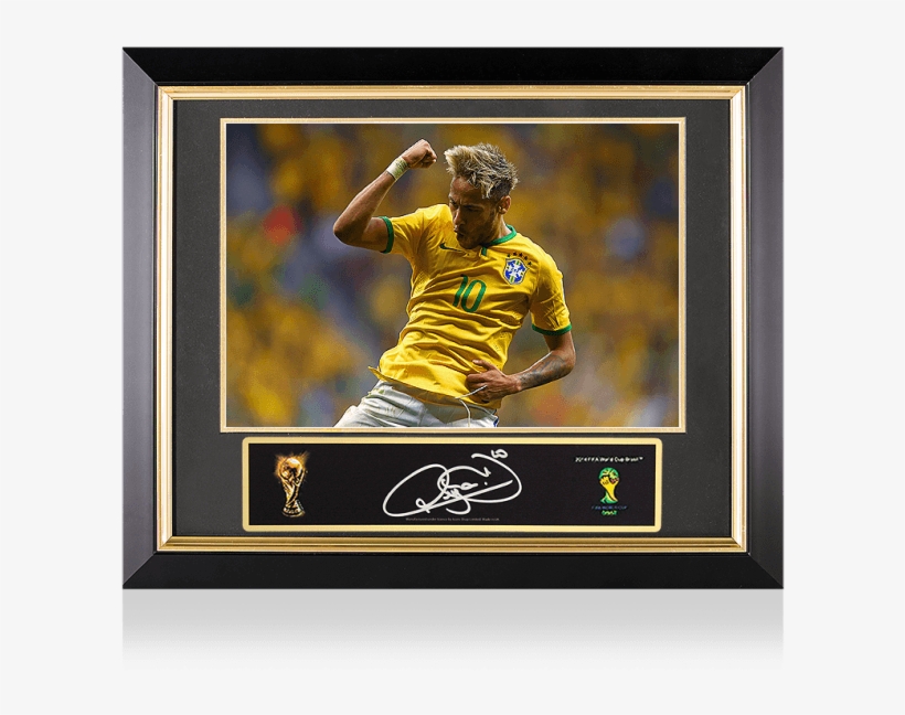 Neymar Jr Official Fifa World Cup™ Signed Plaque And - Neymar Jr Wallpaper Celebration, transparent png #5700650
