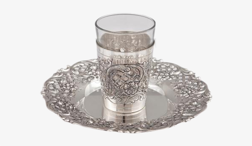 Silver And Glass Kiddush Cup, transparent png #5700930