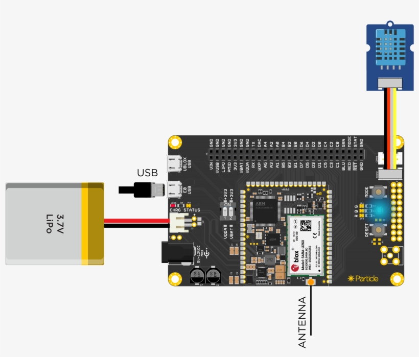 Flashing The Grove Sensor App Using The Web Ide - Diagram, transparent png #5701331