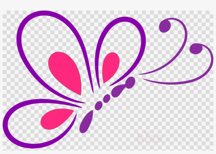 Butterfly Line Png Clipart Butterfly Clip Art - Butterfly Line Art Png, transparent png #5701402