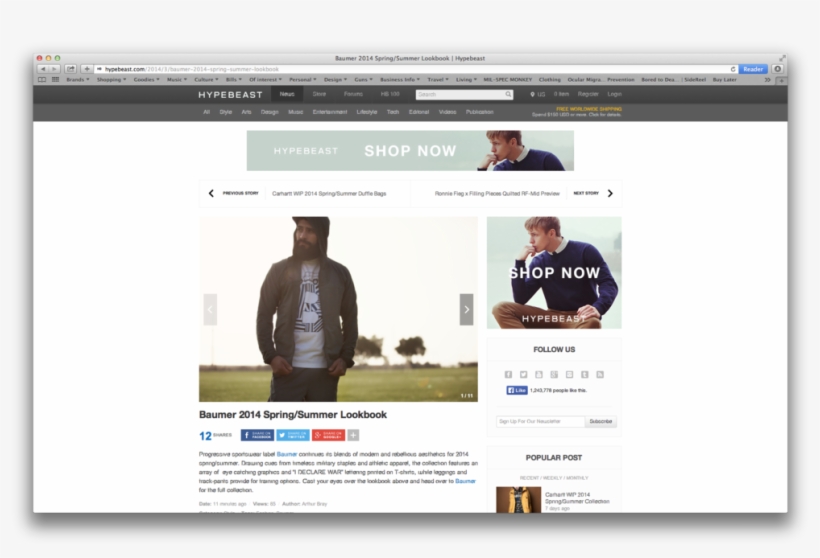 Baumer Look Book Featured On Hypebeast, transparent png #5701599