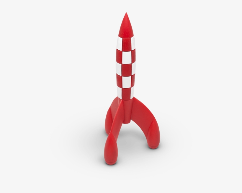 The Adventures Of Tintin Moon Rocket Figurine - Adventures Of Tintin Moon Rocket, transparent png #5701665