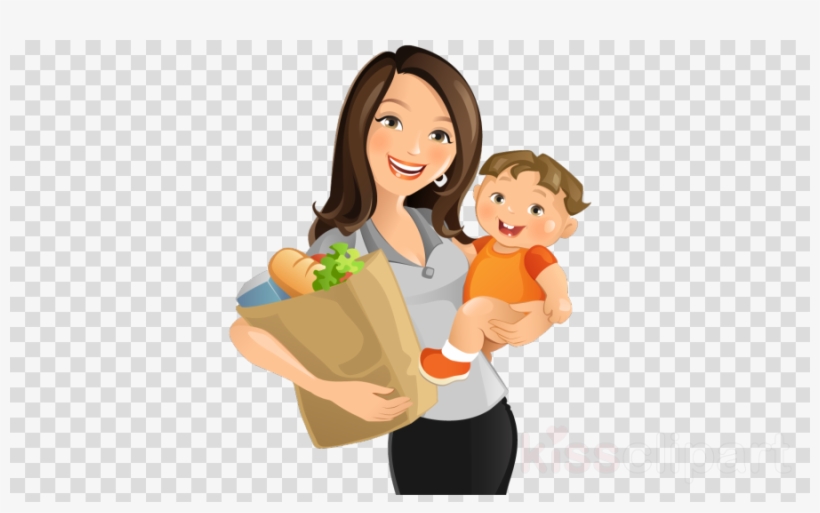 Mom And Son Png Clipart Mother Clip Art - Mother With Baby Clip Art, transparent png #5702911