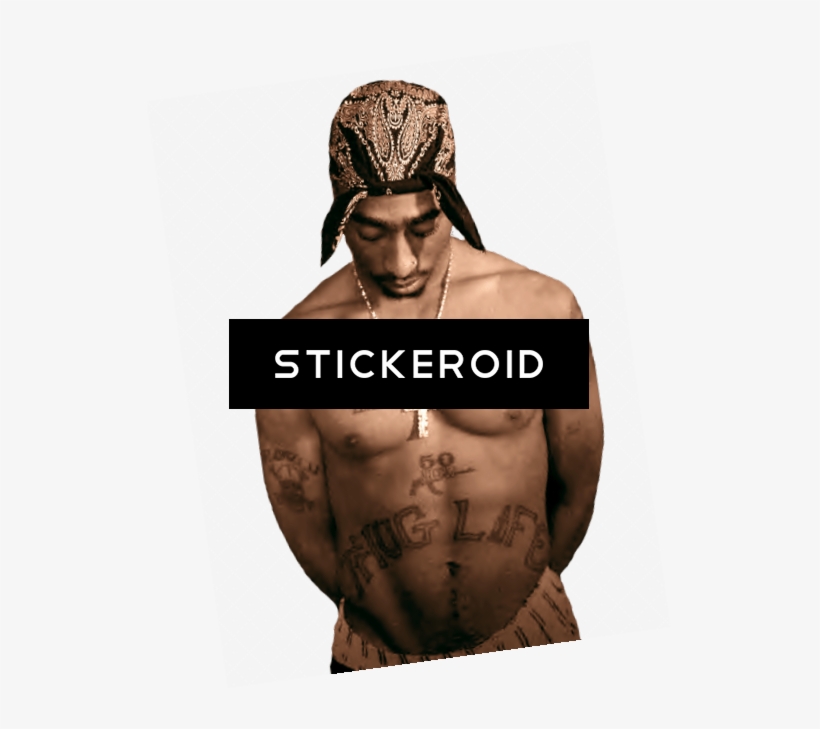 Tupac Shakur Looking Down - Barechested, transparent png #5703876