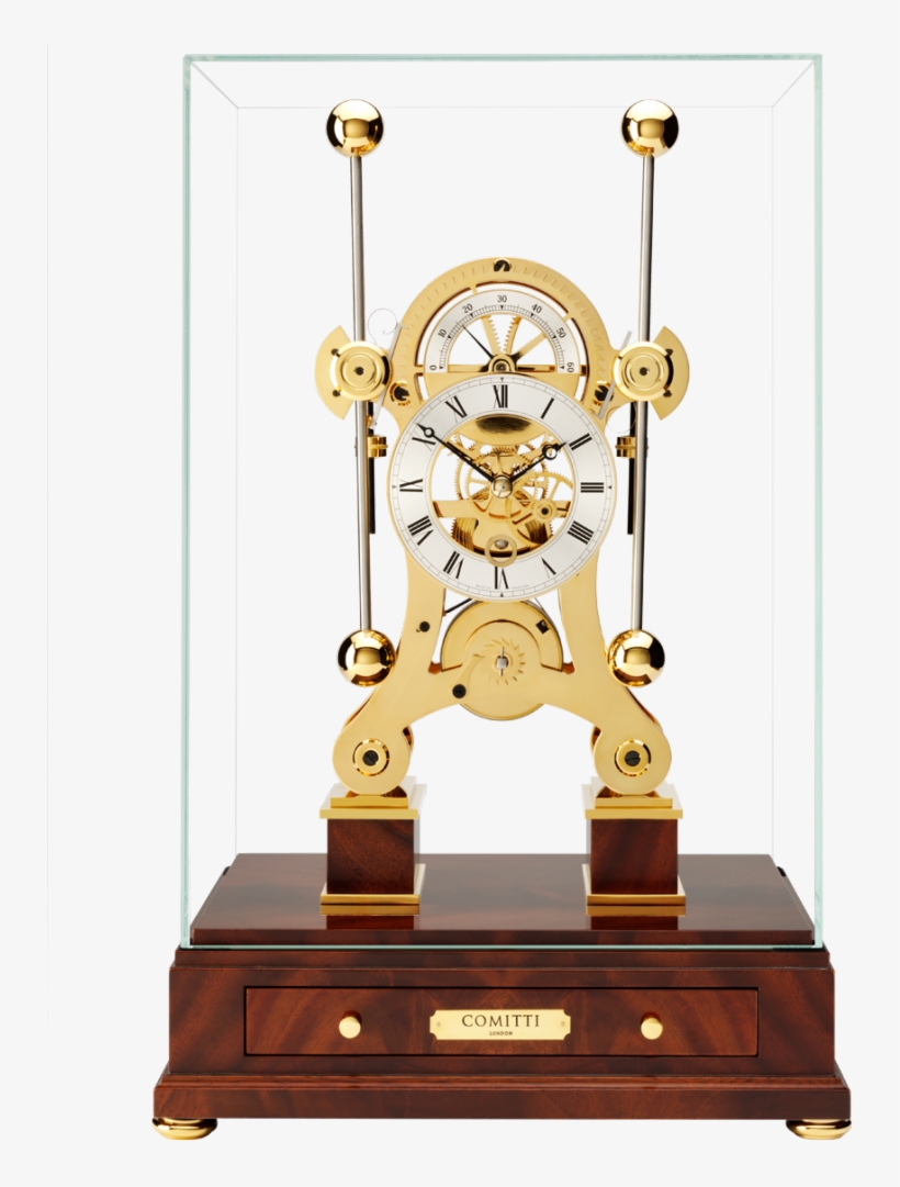Comitti Gold Plated Navigator Clock, transparent png #5704537