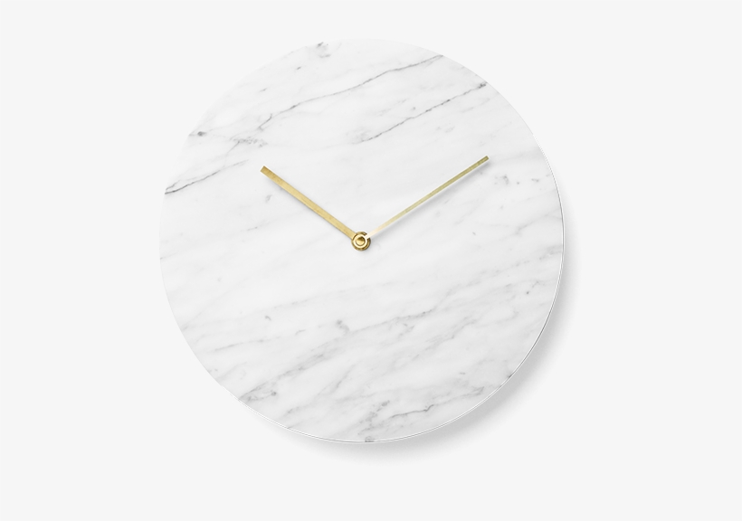 Marble Wall Clock, White - Marble Wall Clock Menu Color: White, transparent png #5704637