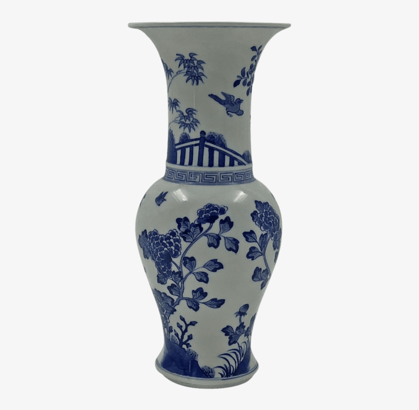 Chinese Blue And White Small Baluster Vase - Vase, transparent png #5704742