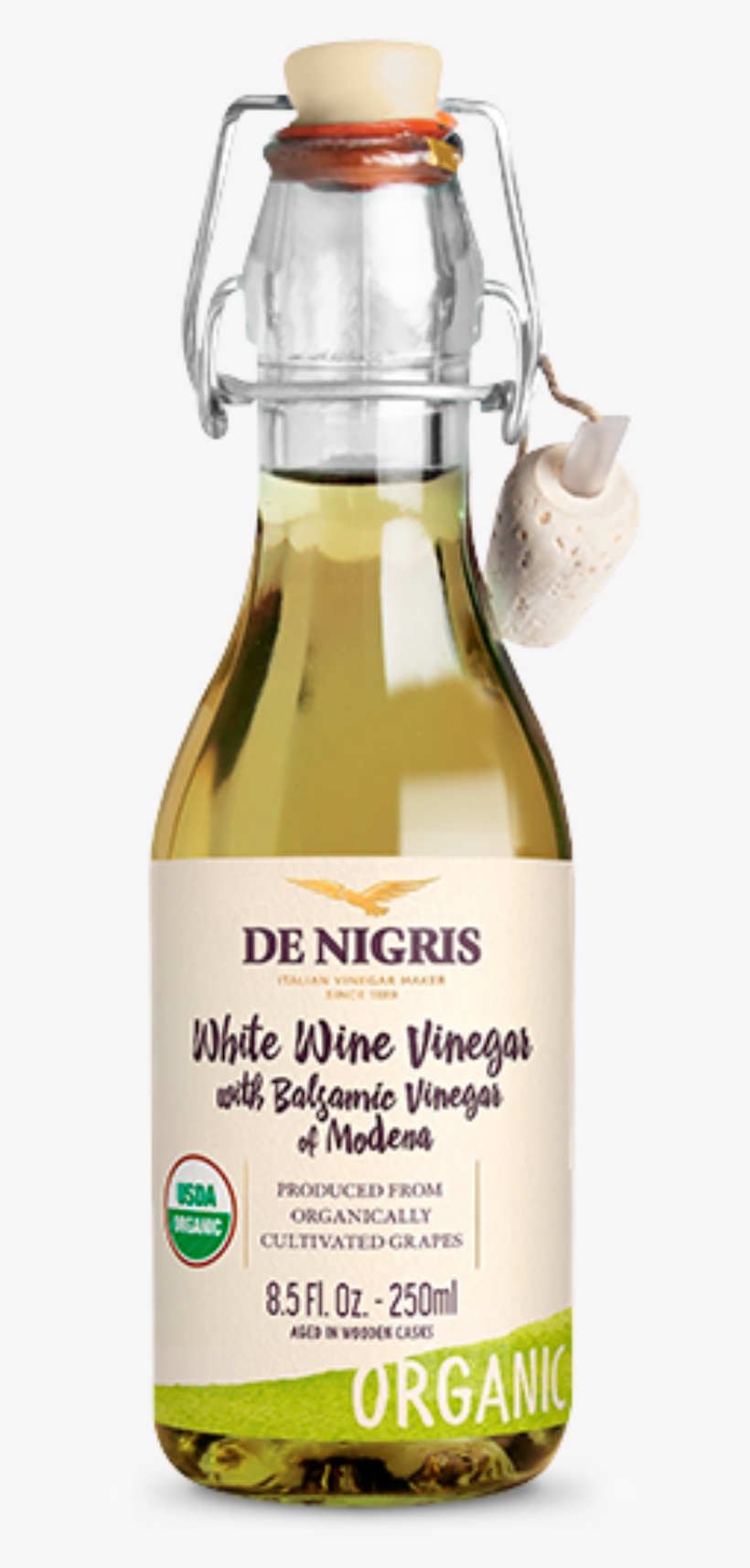 Premium Organic White Condiment With Balsamic Vinegar - De Nigris Vinegar, Organic, Apple Cider, Raw Unfiltered,, transparent png #5705337