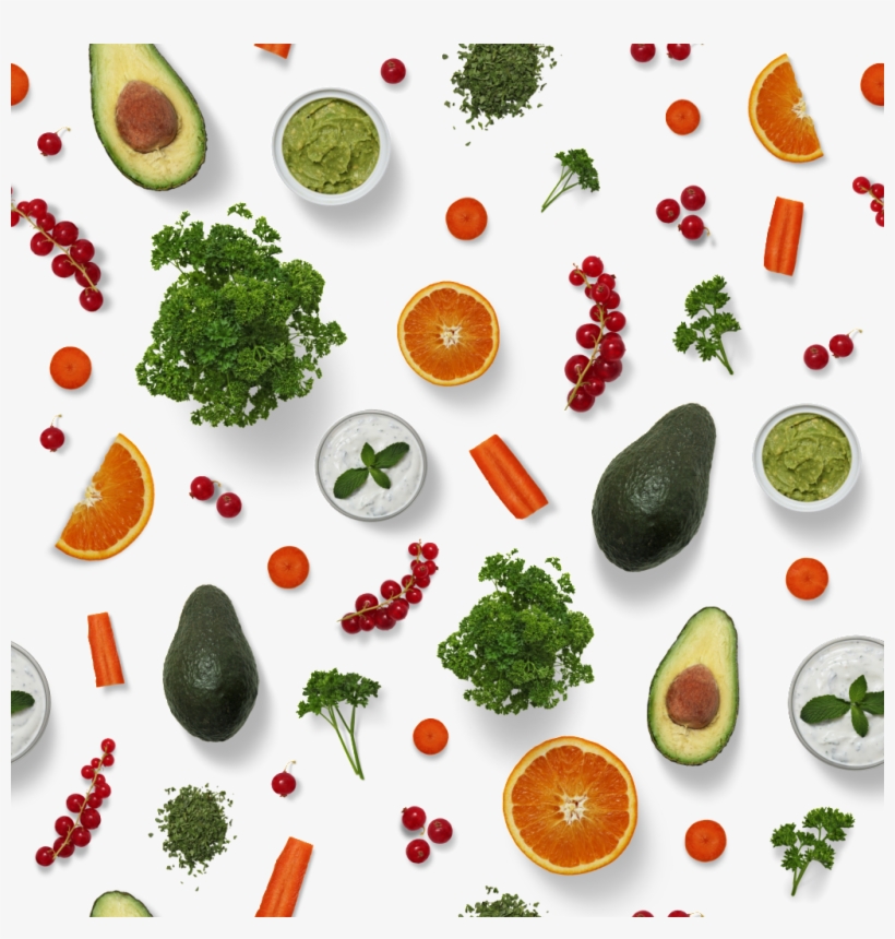 Handpainted Avocado Orange Background Png Transparent - Food, transparent png #5706192