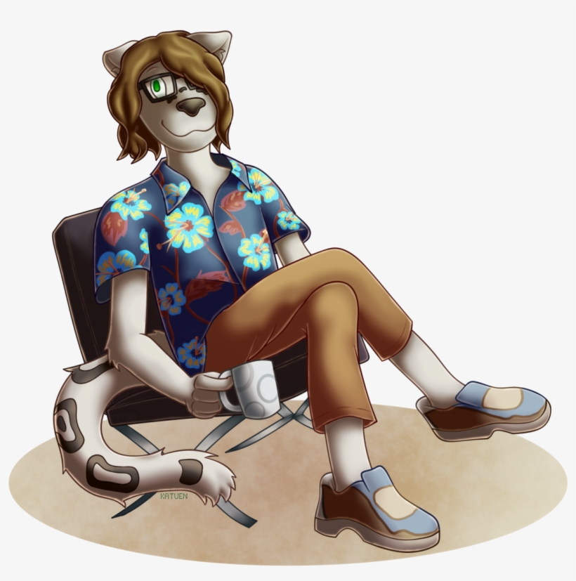 A Commission For Brit, Who Wanted Their Character Mordecai - Sitting, transparent png #5706380