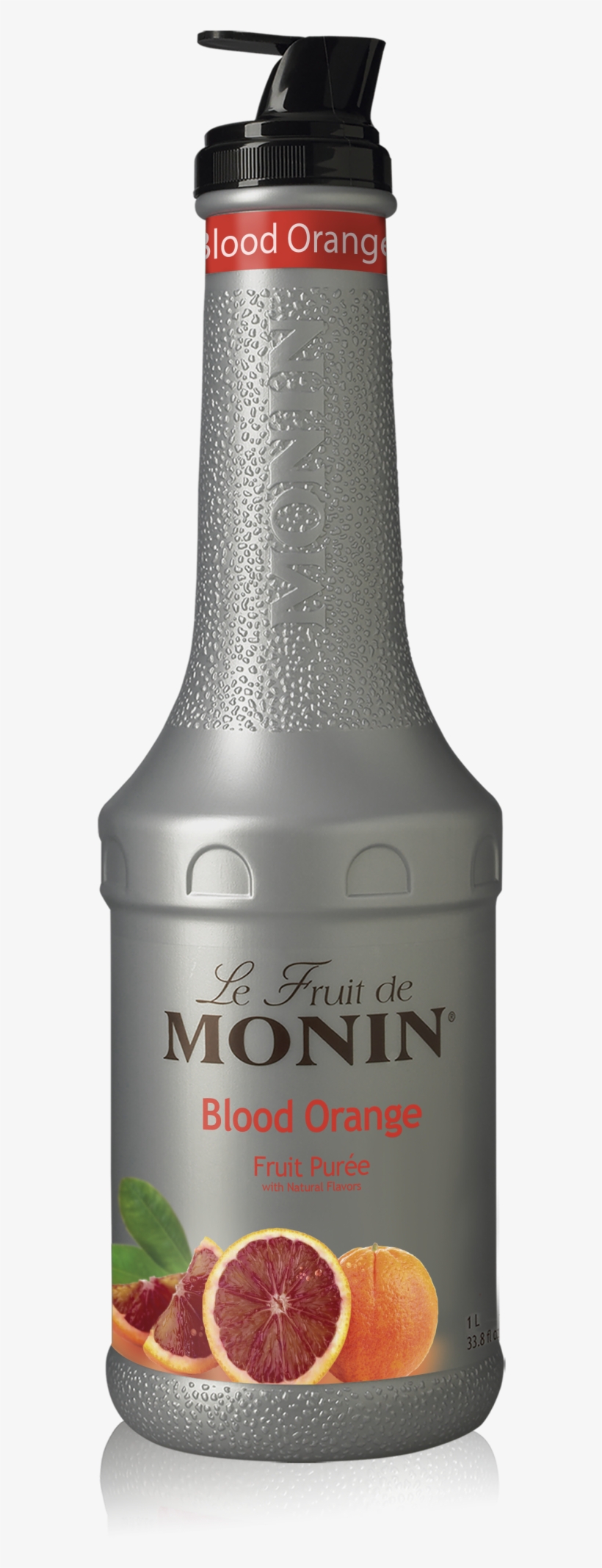 1l Blood Orange Fruit Purée - Monin Puree, transparent png #5706382