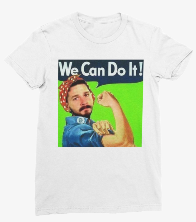 We Can Do It Meme ﻿classic Women's T-shirt - We Can Do It! (rosie The Riveter), transparent png #5706735
