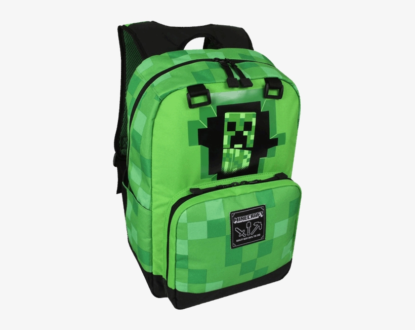 Minecraft Creepy Creeper Backpack, transparent png #5706736