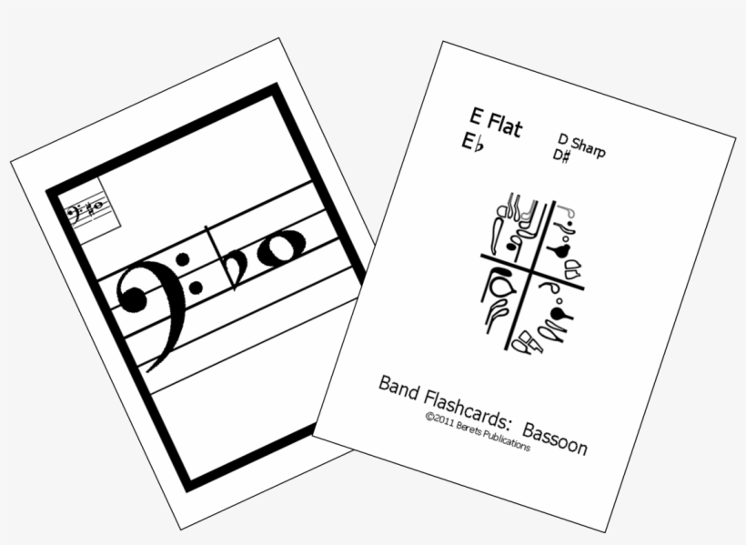 Berets Publications Band Flashcards For Bassoon - Note Name Flashcards Clarinet, transparent png #5707160