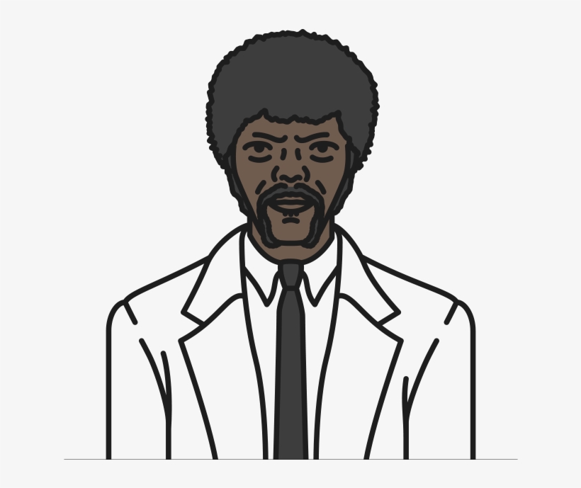 2 Jules Winnfield Pulp Fiction, - Cartoon, transparent png #5707470