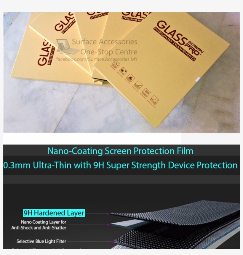1 X Microsoft Surface Pro 6 Tempered Glass 1 X Tempered, transparent png #5708664