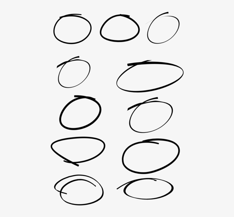Circle Handwriting Oval Symbol Point - Hand Written Oval, transparent png #5709832