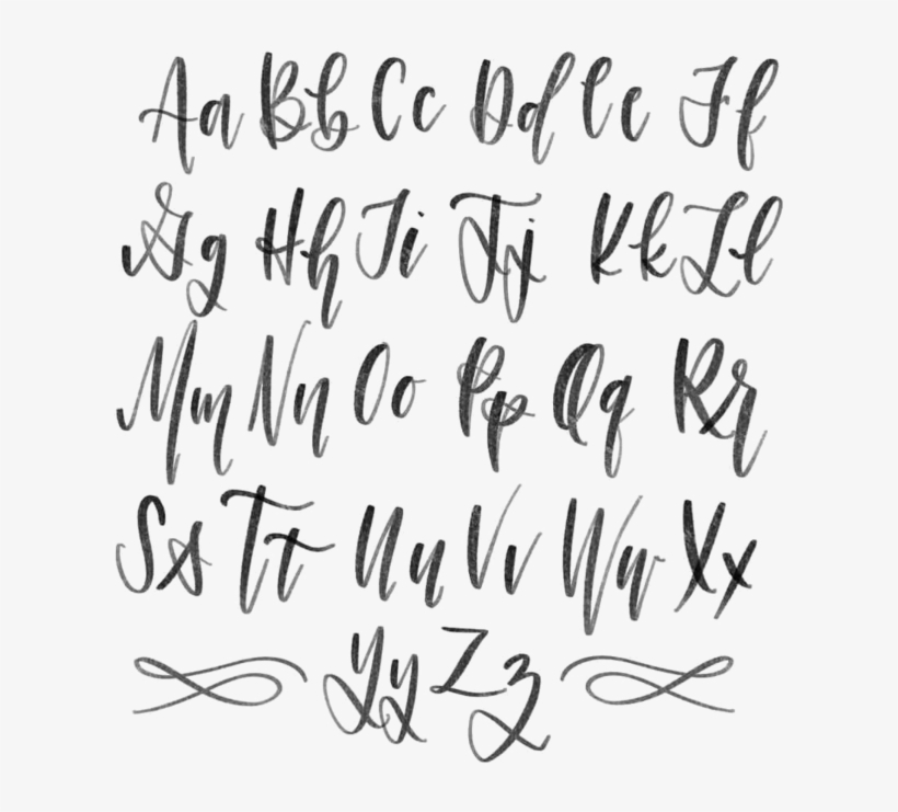 Calligraphy Png Transparent Image - Alphabet In Calligraphy - Free ...