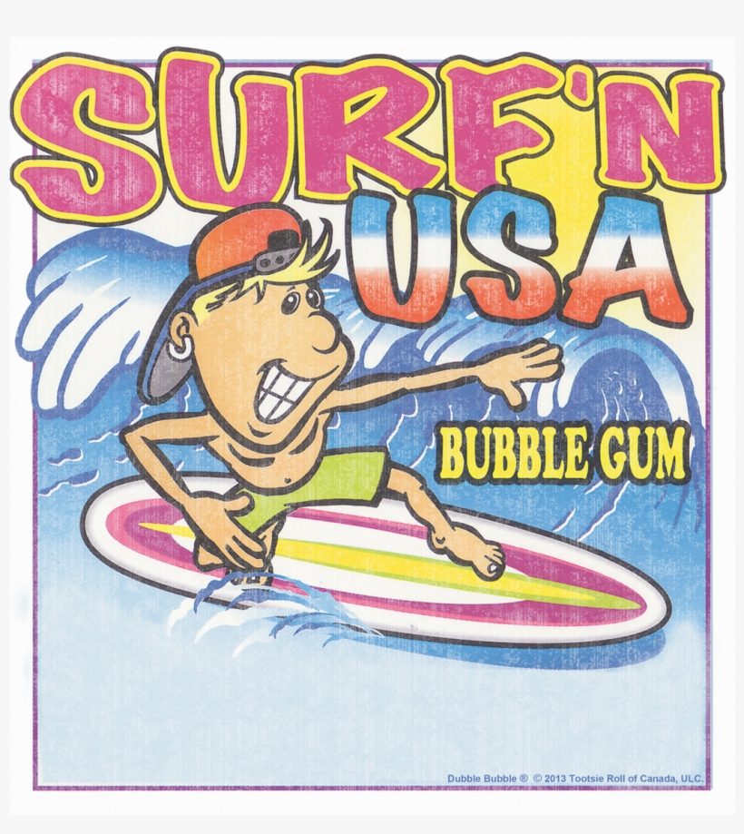 Dubble Bubble Surfn Usa Gum Toddler T-shirt - Dubble Bubble, transparent png #5711080