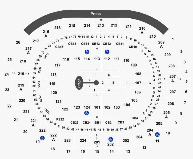 Legend - Wells Fargo Center Section 105x, transparent png #5711658