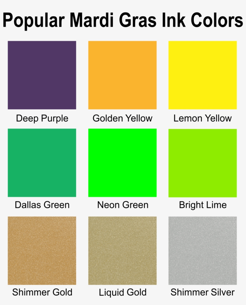 Mardi Gras Ink Colors - Do Mardi Gras Colors Mean, transparent png #5711922