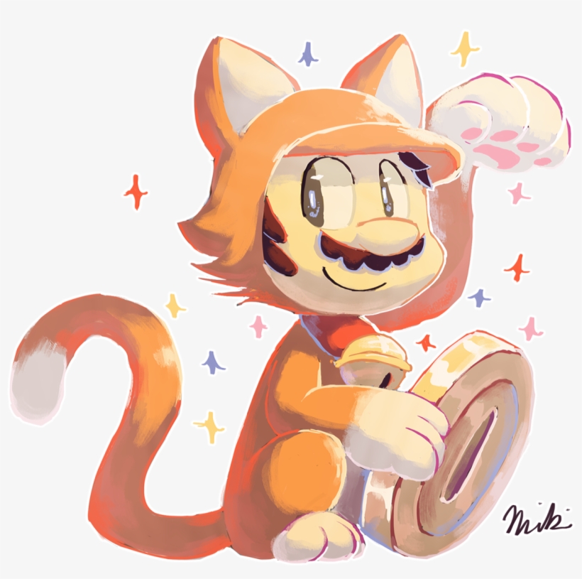 Formerly A Energetic Cat, But A Cool Warrior (first - Cat Mario Fan Art, transparent png #5711926